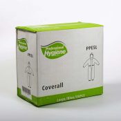 COVERALL (L) WITH HOOD - WHITE